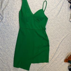 Size 3 green asymmetrical dress